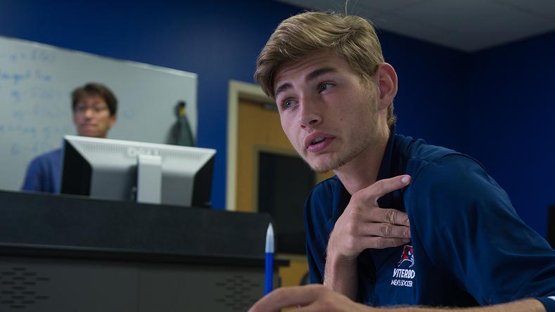 Student in engineering lab