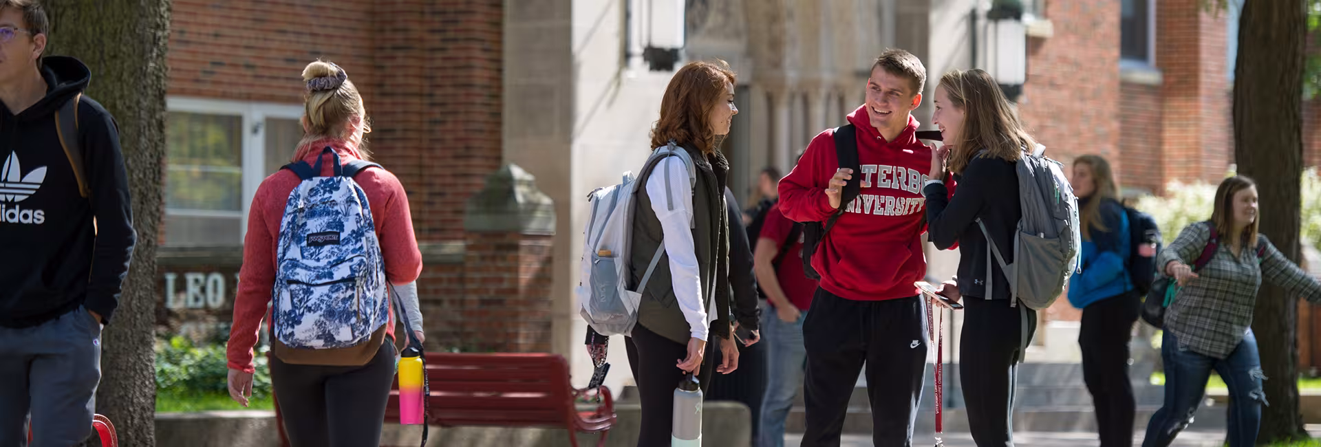 Students standing and talking