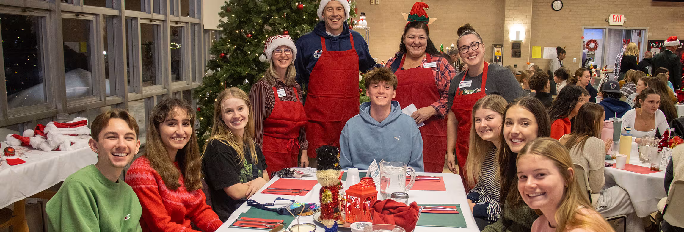 Students at table